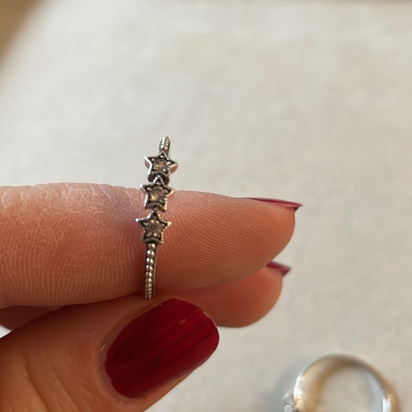 Pandora rings (celestial stars, asymmetric stars band, celestial sparkling star) - Picture 6 of 8